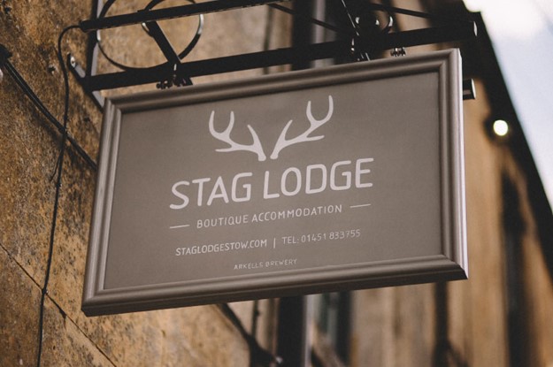 The Stag at Stow sign