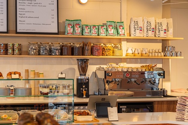 honey and co serving counter with baked goods