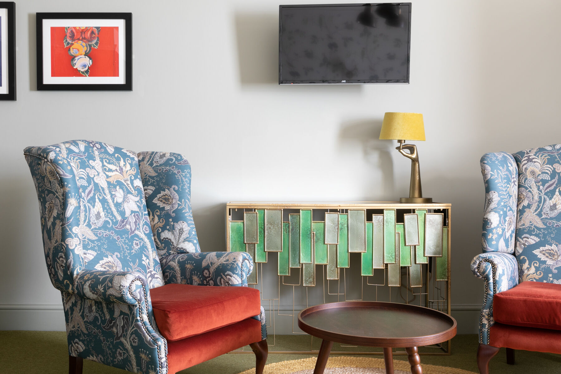 hotel room seating area