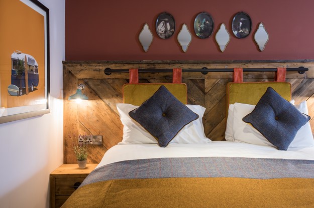 A bedroom at Dartmoor Halfway Inn