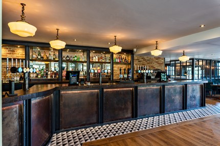 The interior of the Wharf pub, after the fit-out was completed