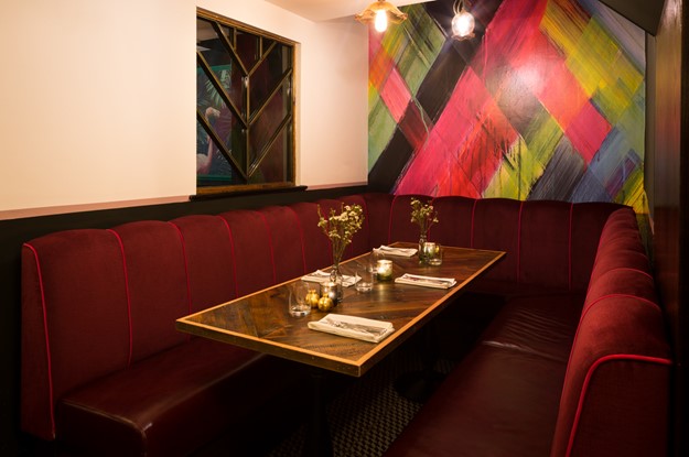 Booth seating at Teatro