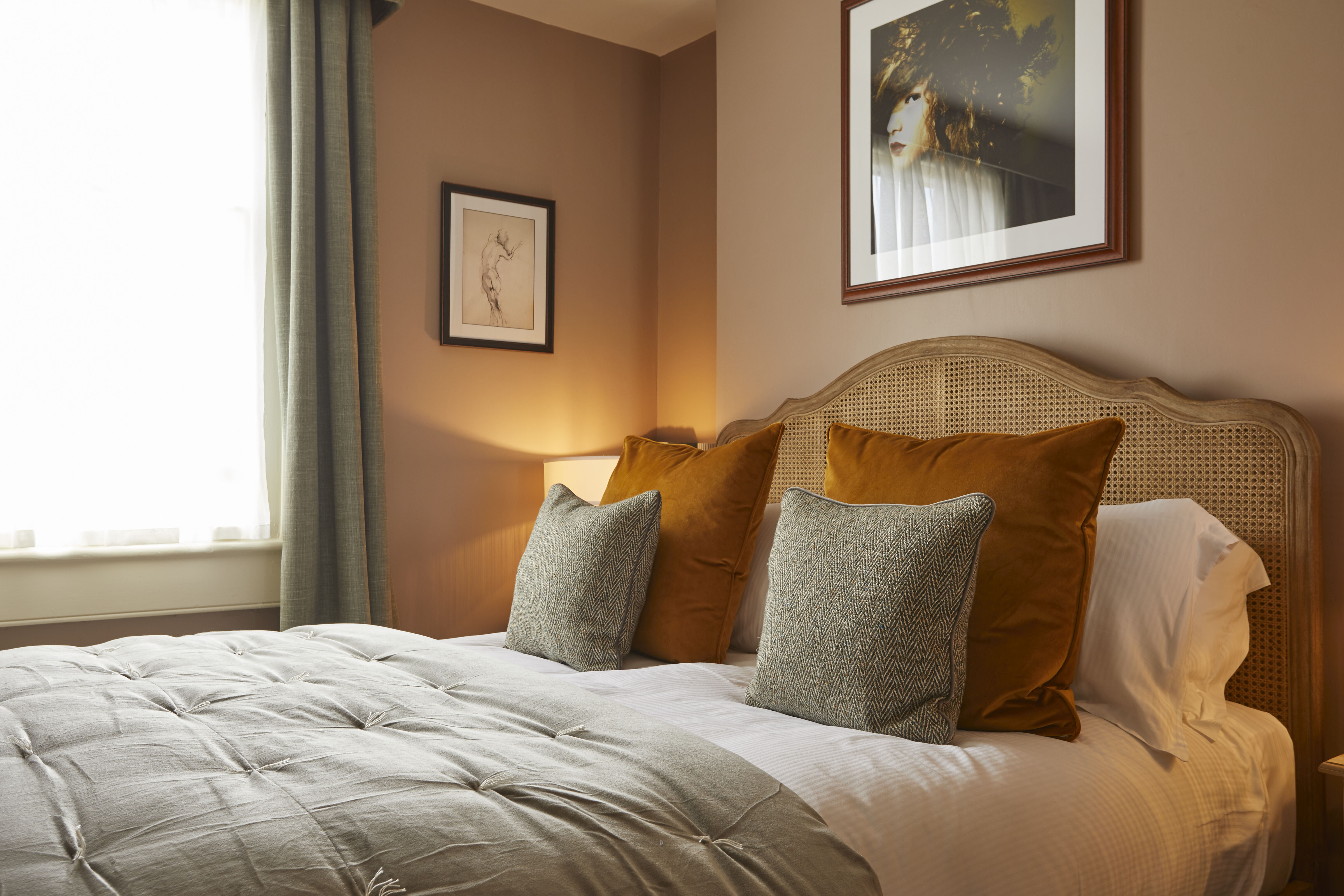 neutral bedroom at broad street townhouse