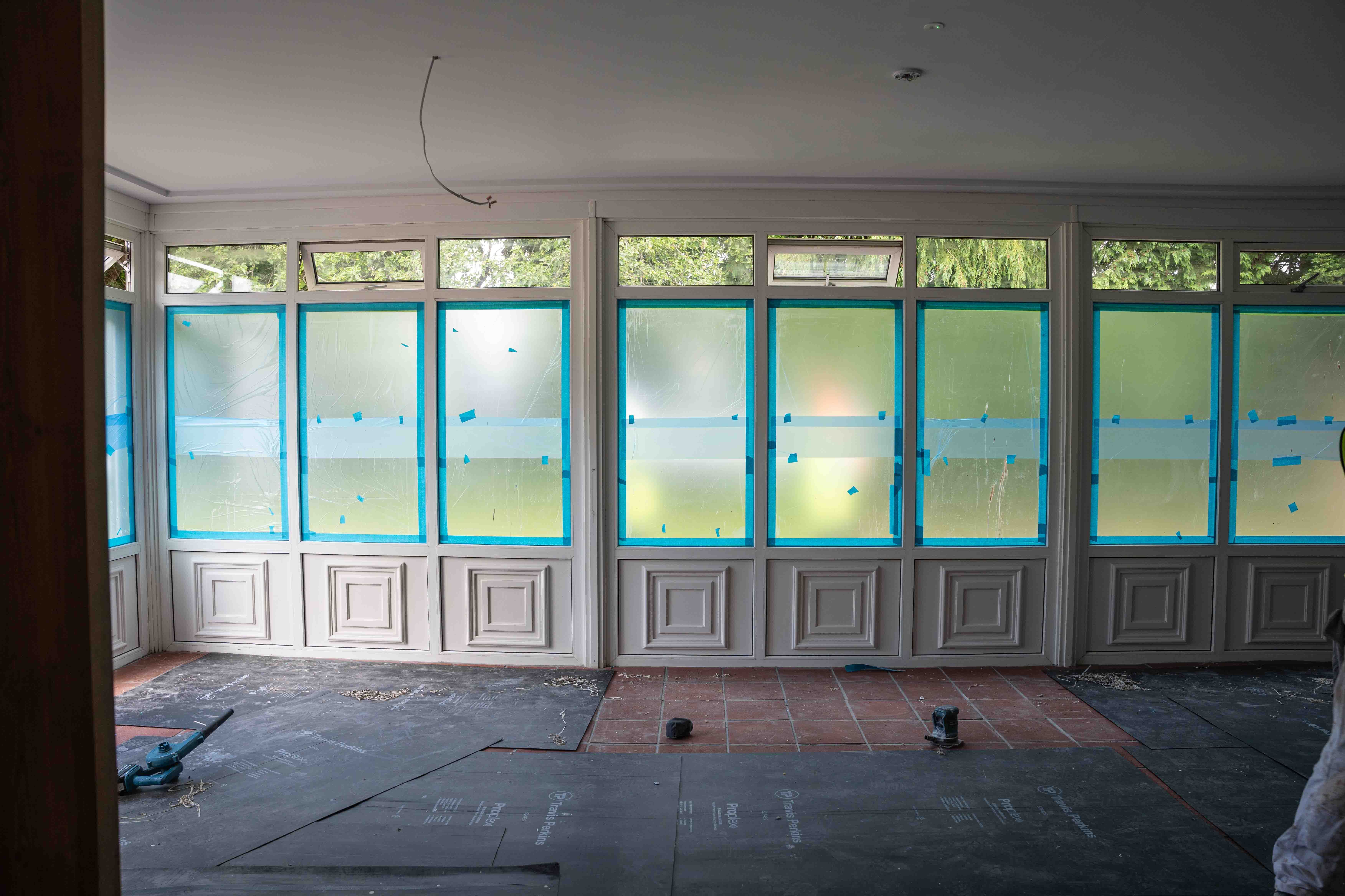 before and after of conservatory