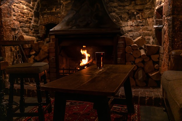 The Carpenters Arms - downstairs snug next to the fireplace