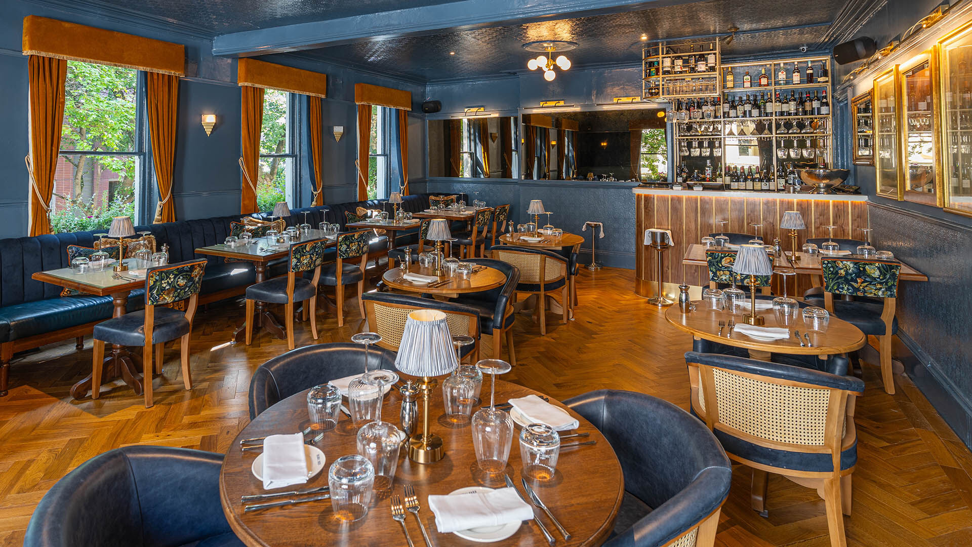 Before and after of bistro bleu restaurant 