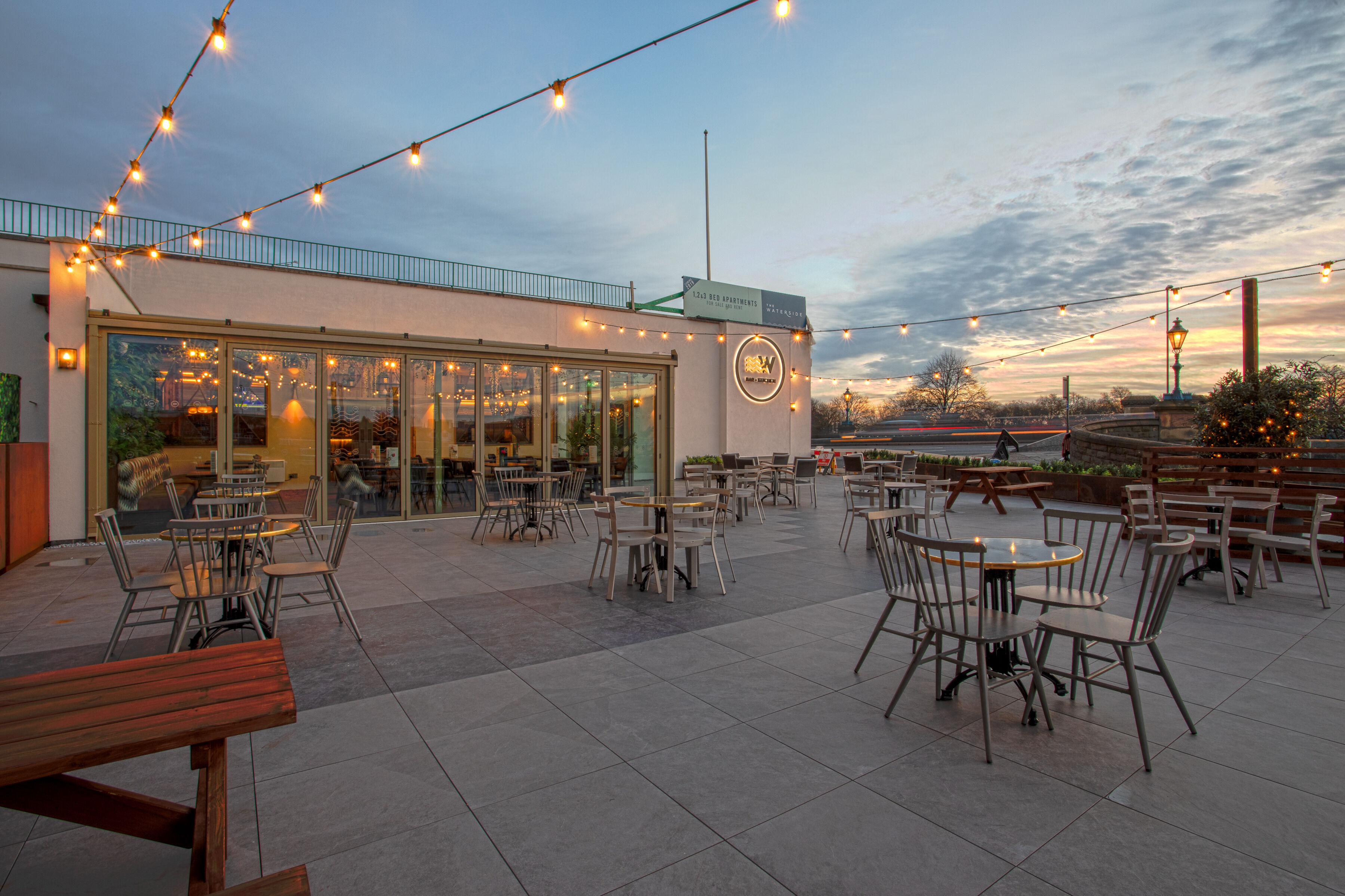 The Waterside Bar and Kitchen before and after