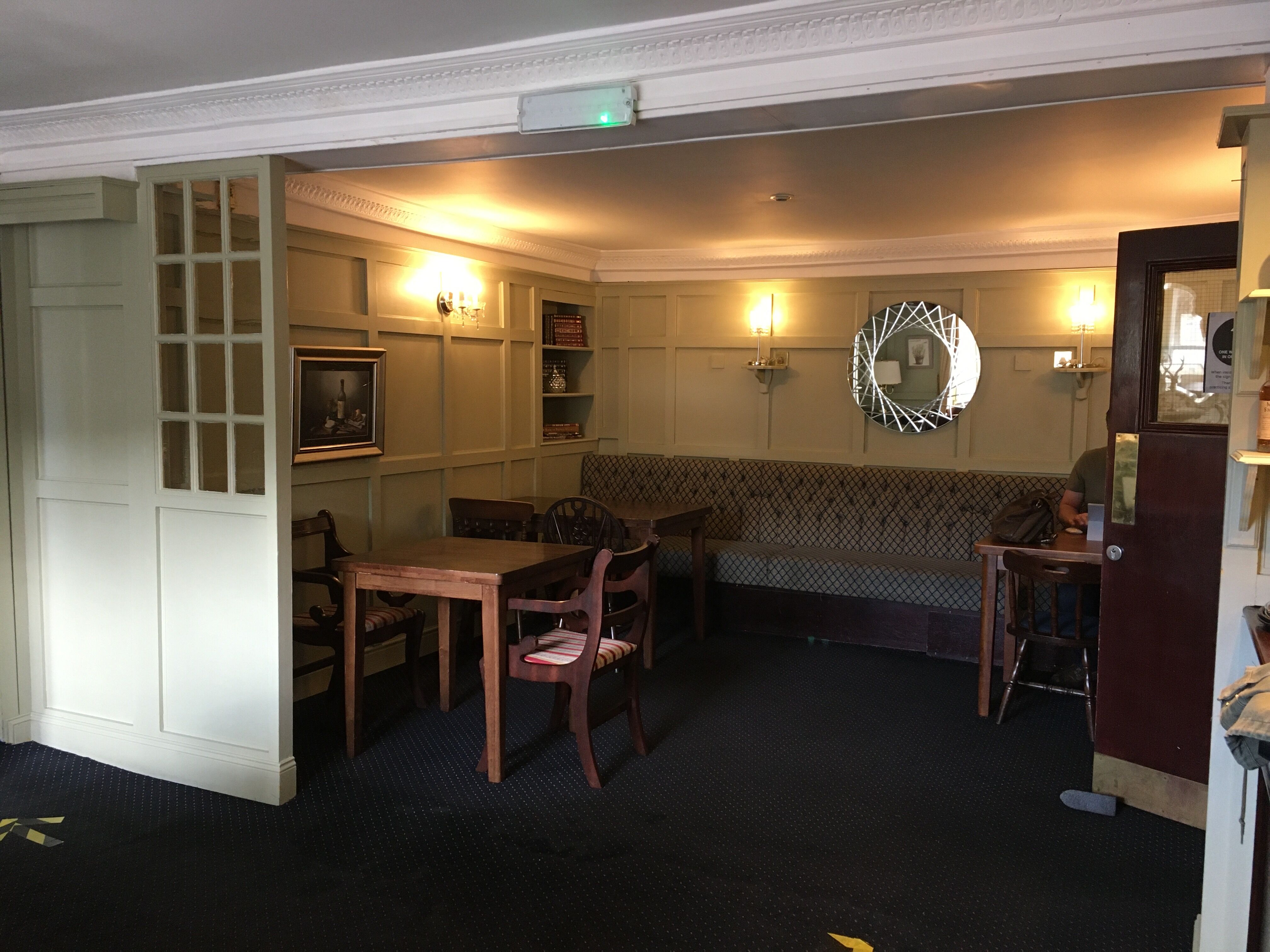 Pub seating area with new furniture 