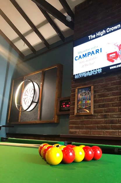 pool table in a pub