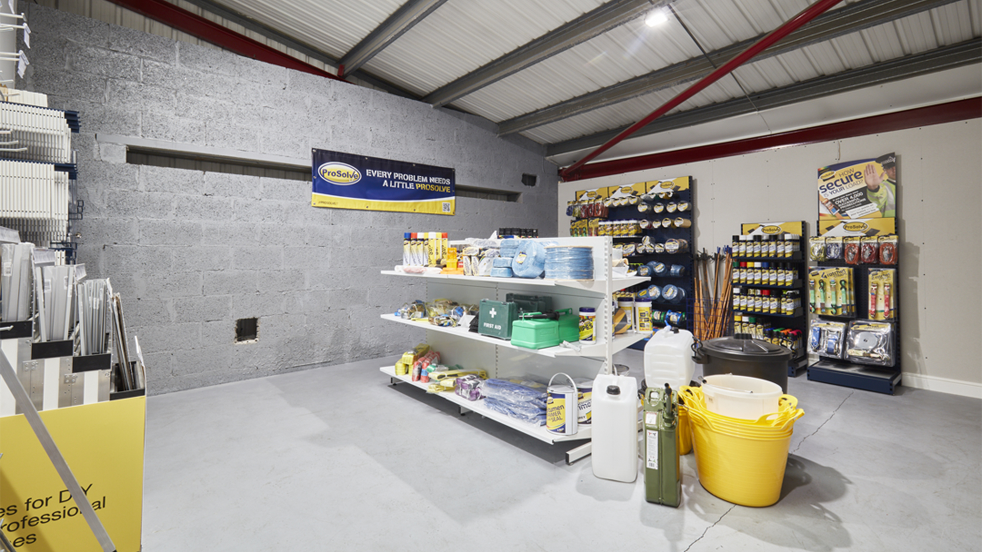 Before and after of prosolve showroom 