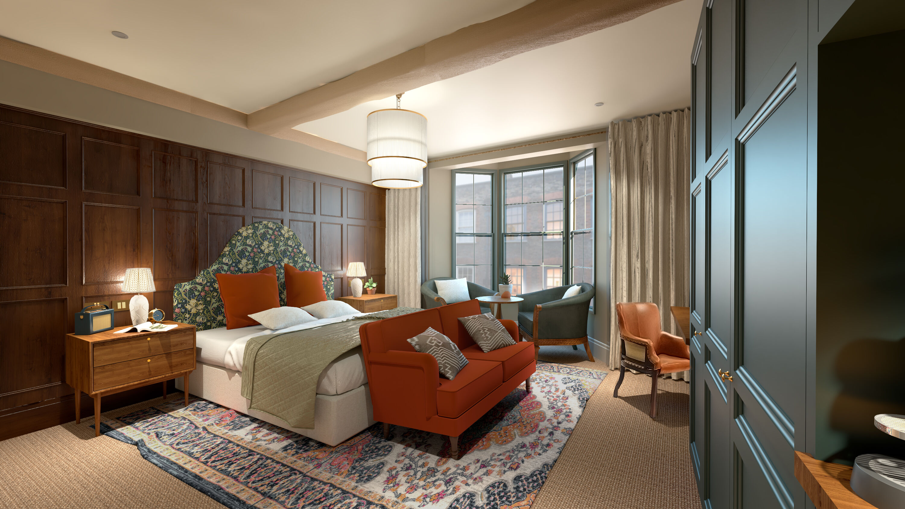 3d visuals of boutique room 