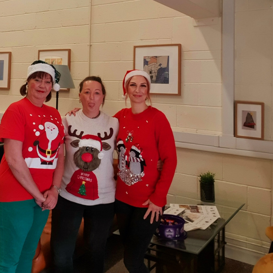 FM team in Christmas Jumpers