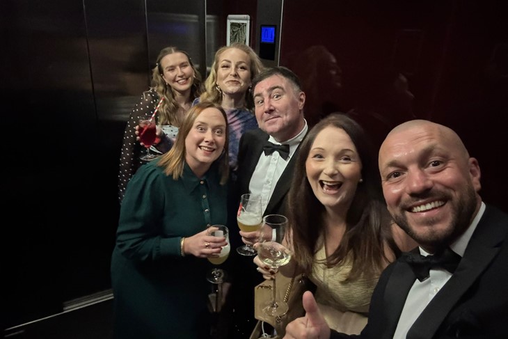 Team celebrations after the awards