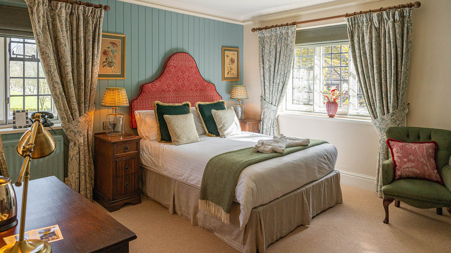 before and after bedroom suite at the stone house hotel