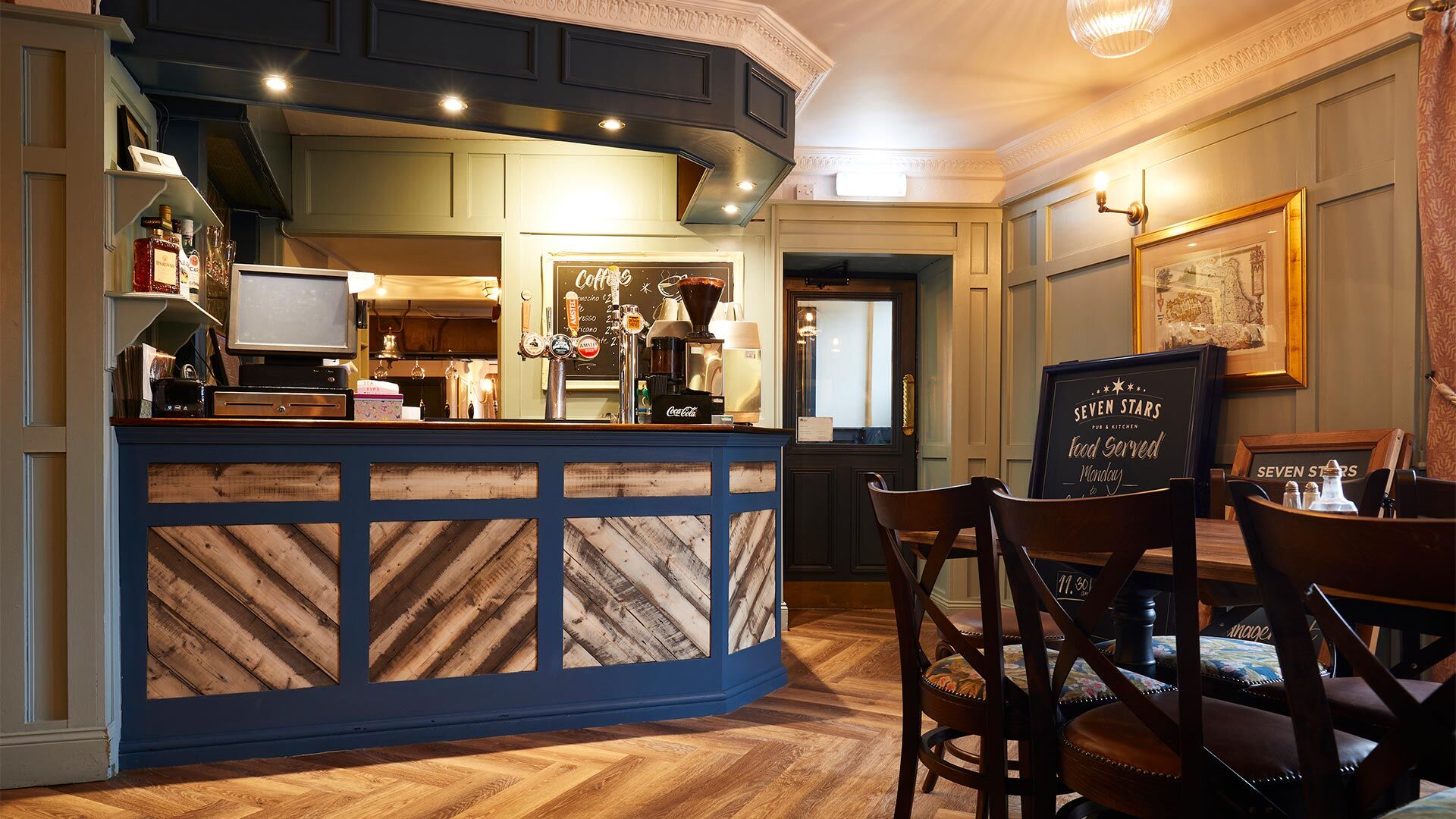 pub bar newly installed 