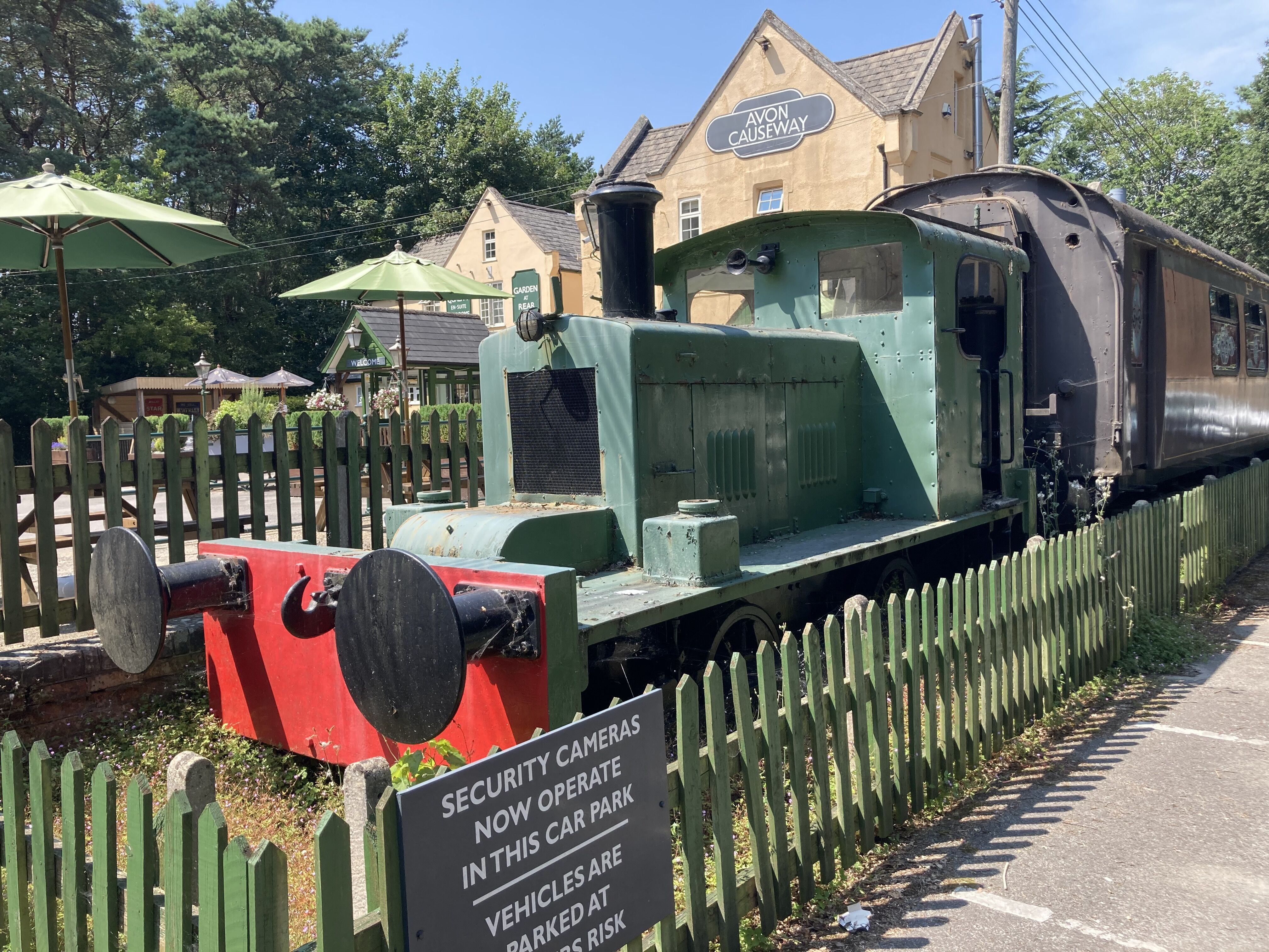 A converted railway cart pub