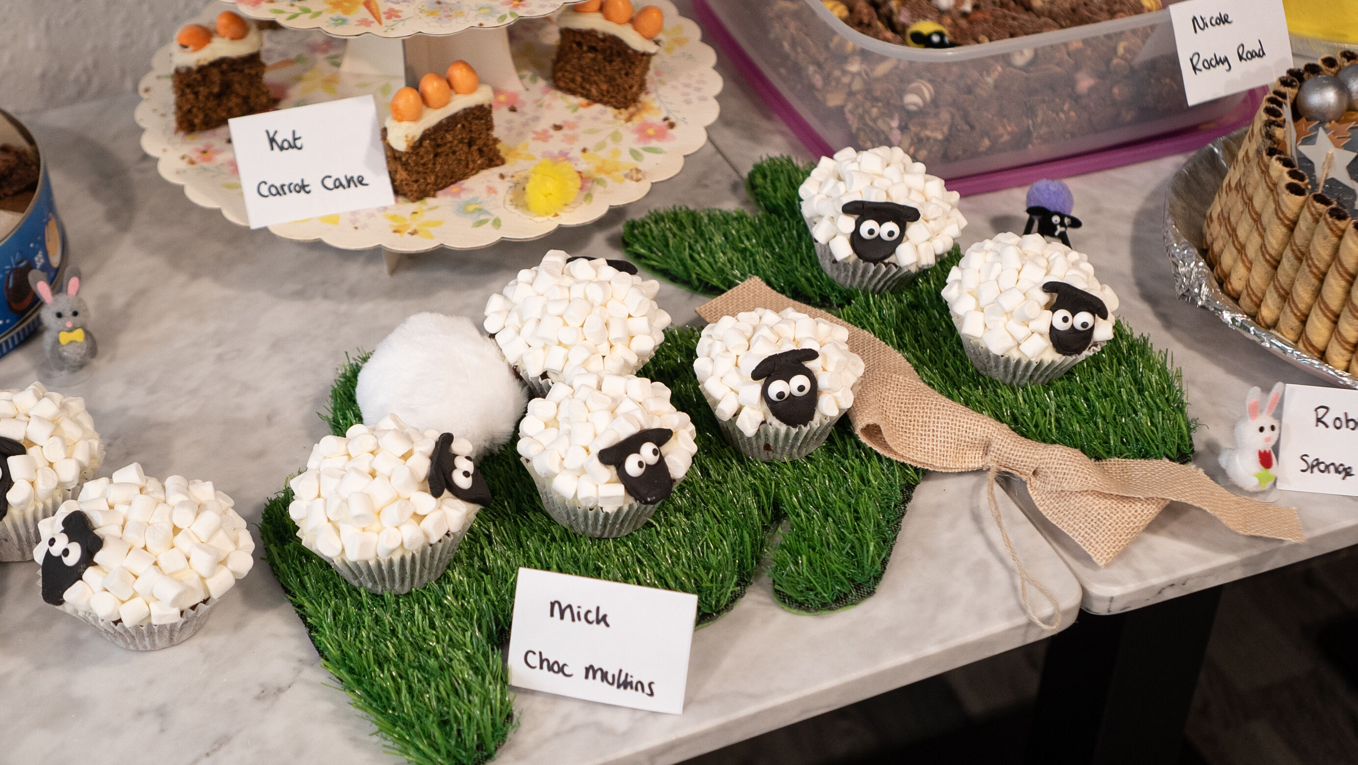 sheep muffin cake