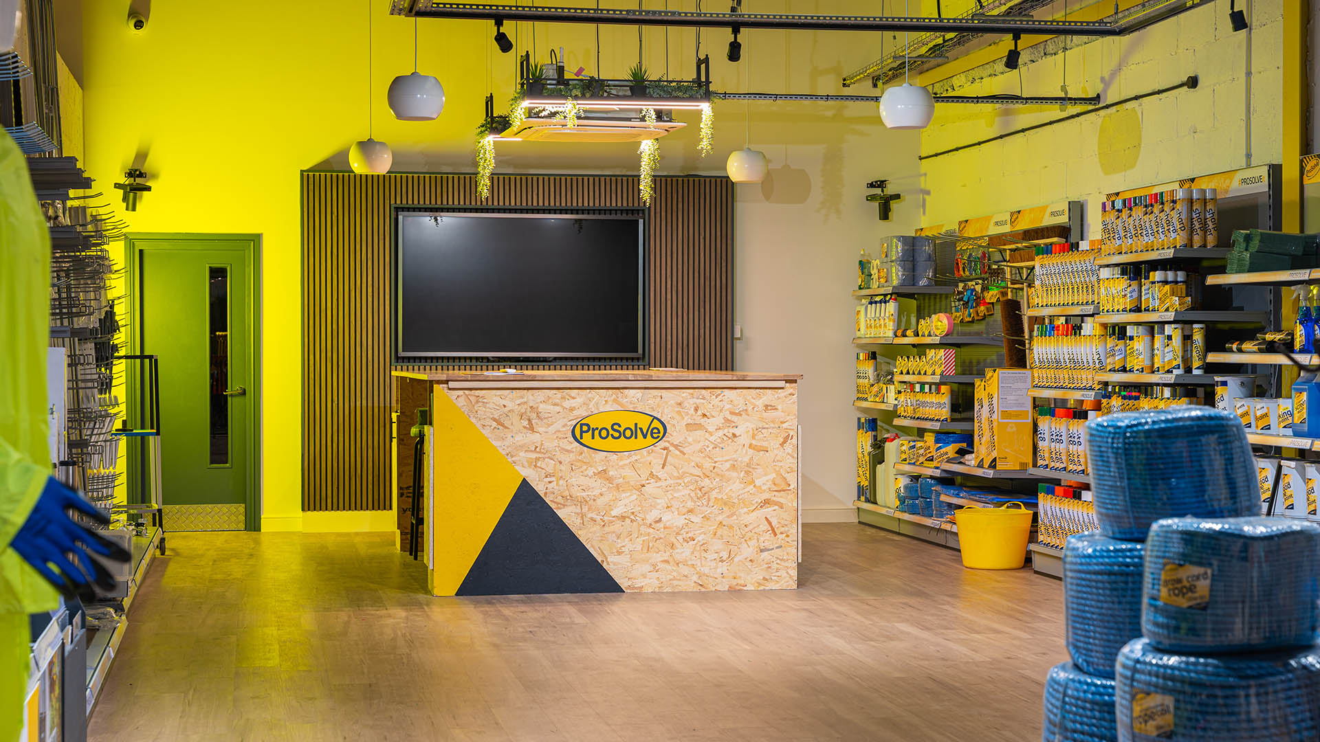 Before and after of prosolve showroom 