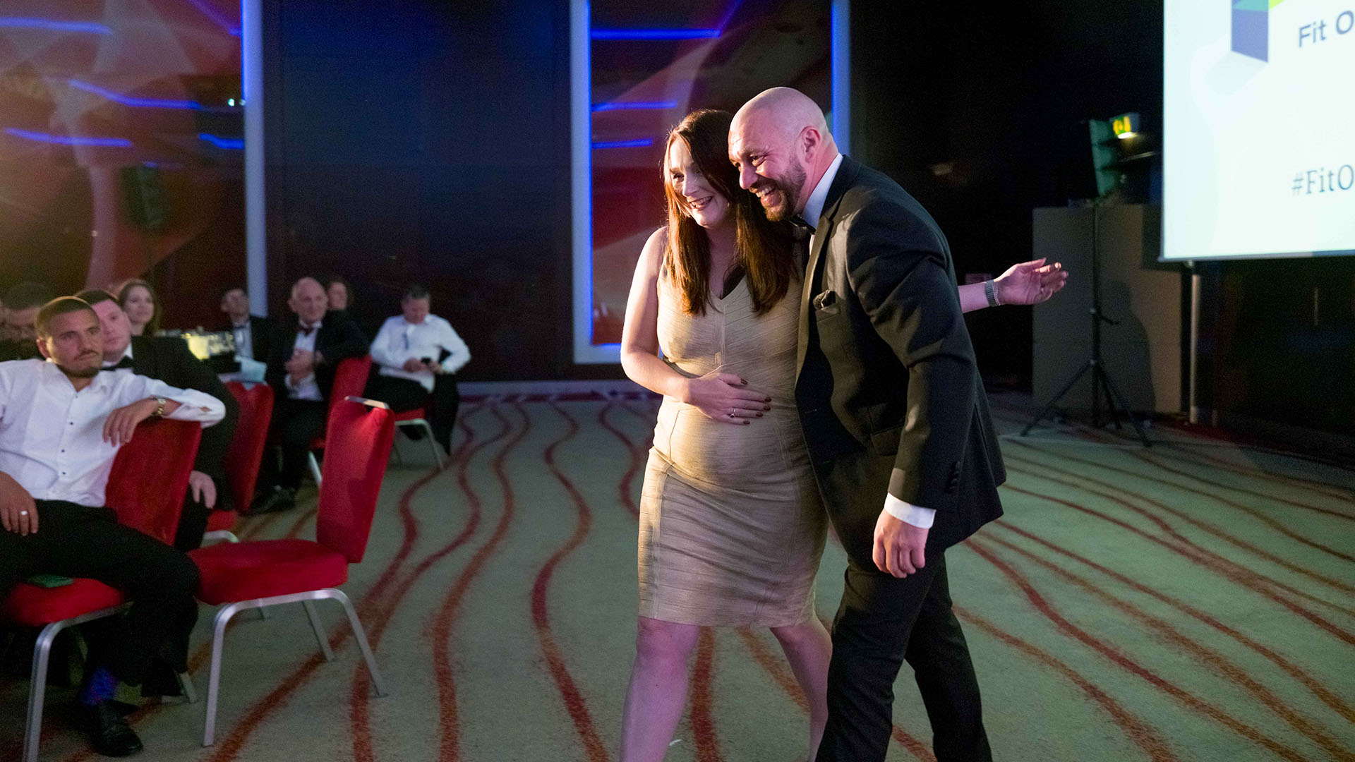 Team celebrating the award