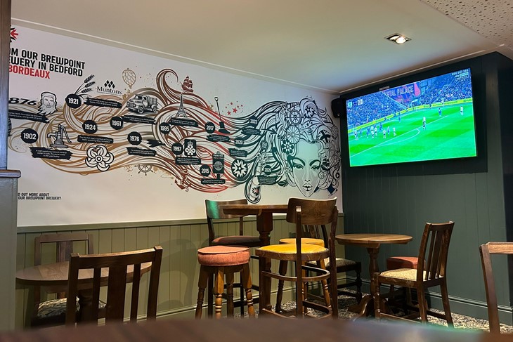 Wall art in the pub