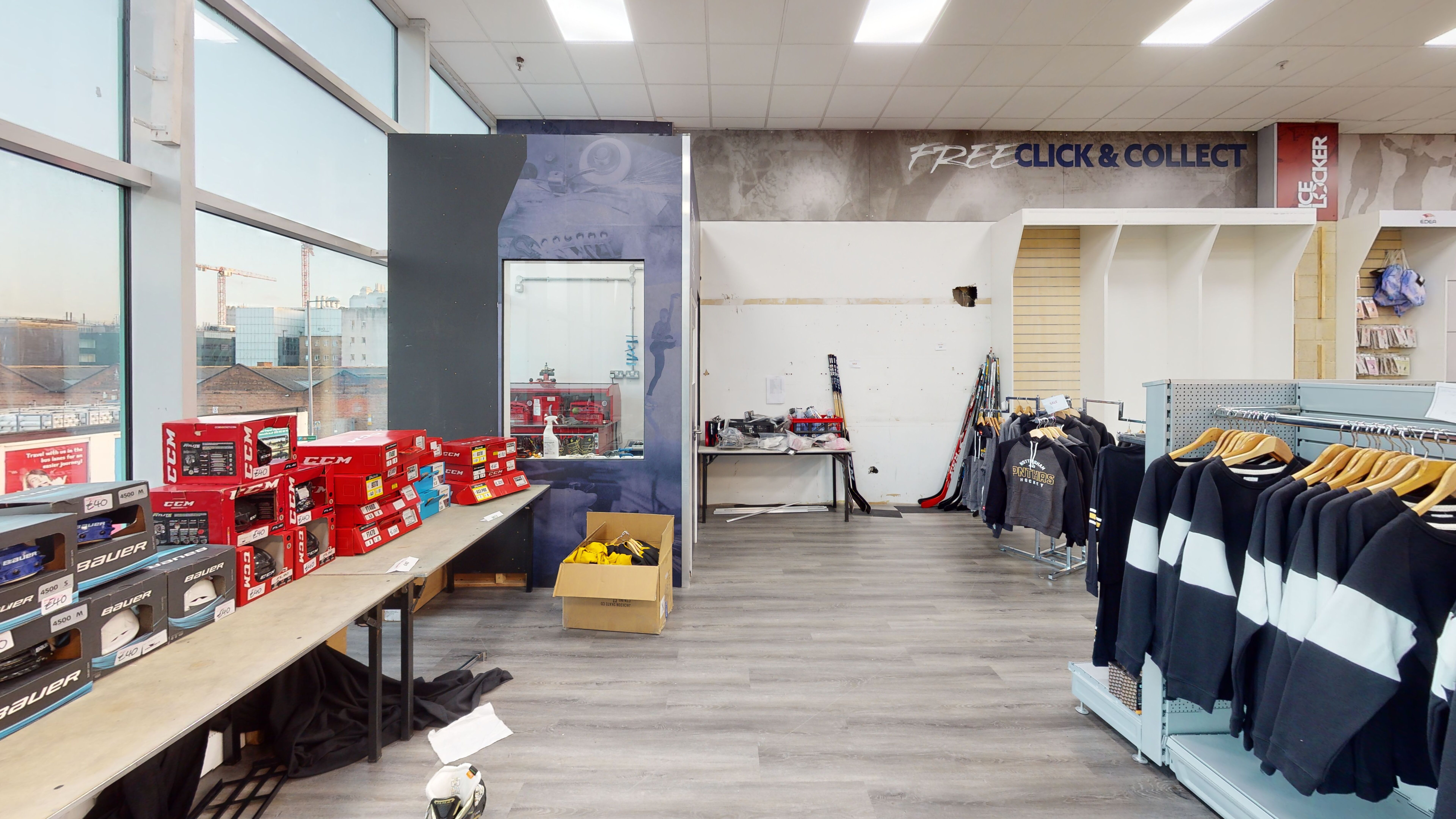 Before and After photos of the green room