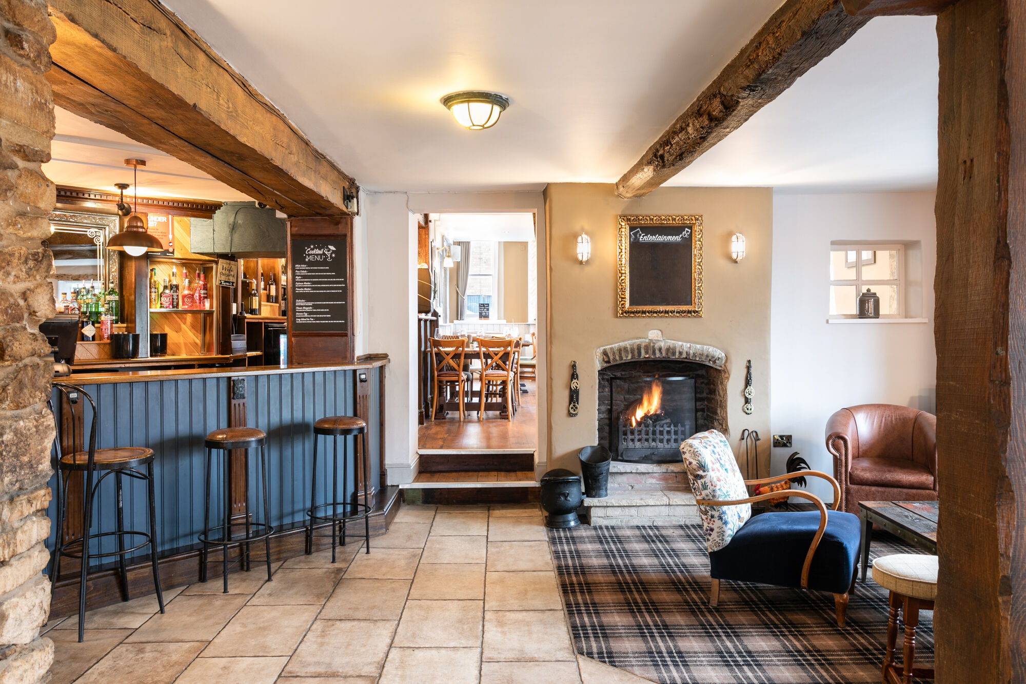 The lounge at The Bedford, Balham, after the interior design and fit-out
