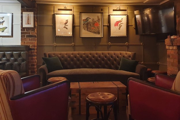 Seating area at The Queens Arms 