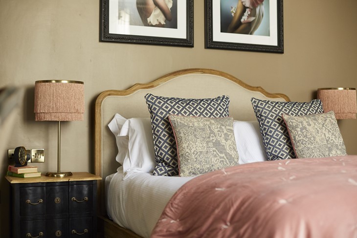 neutral bedroom at broad street townhouse
