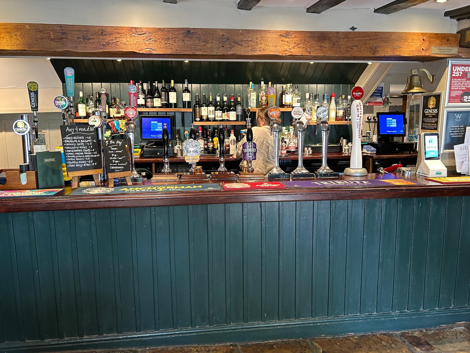 The Swan inn bar before and after photo