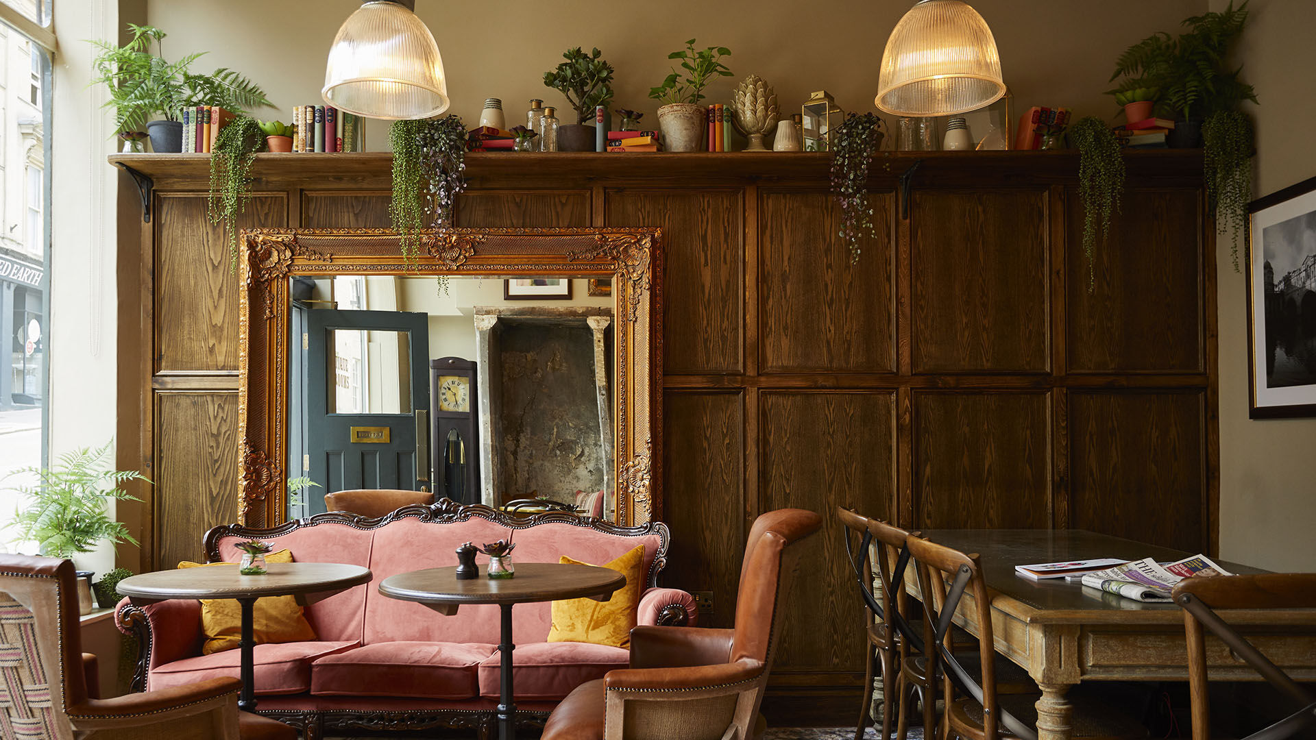 Luxurious downstairs at a hotel in bath with great interior design